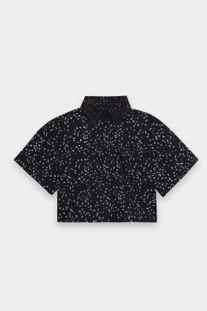 CROPPED BUTTON DOWN SHIRT (E0024/120/902)