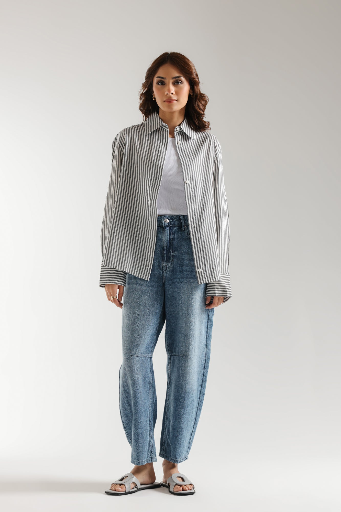 STRIPED BUTTON DOWN SHIRT (E2324/108/002) - Image 2