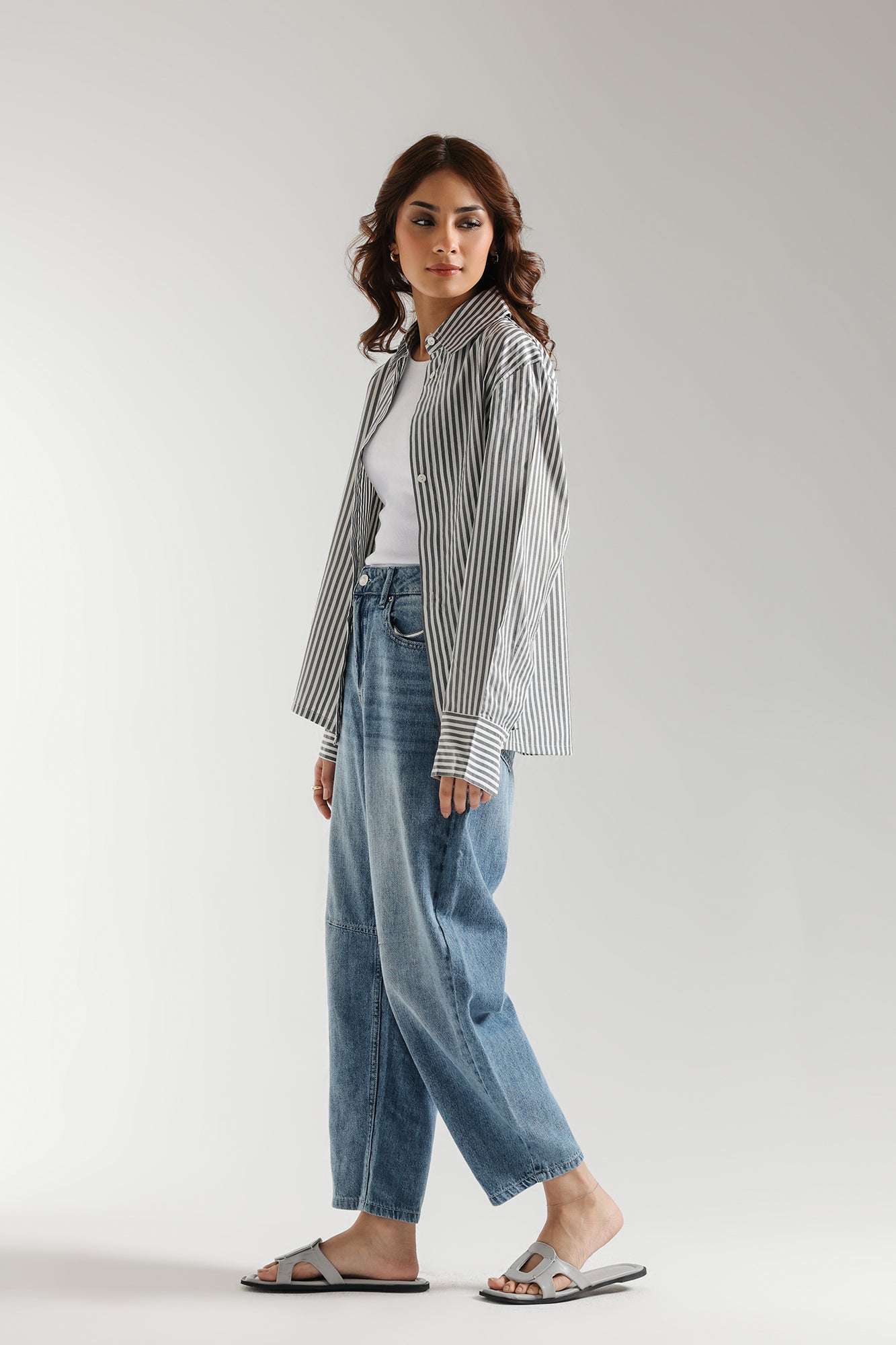 STRIPED BUTTON DOWN SHIRT (E2324/108/002) - Image 3