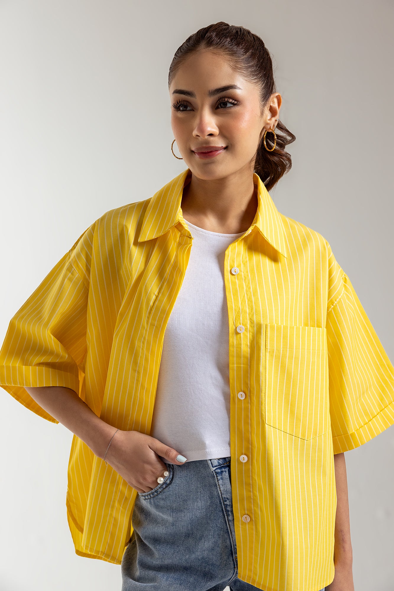 STRIPED BUTTON DOWN SHIRT (E2331/108/106) - Image 5