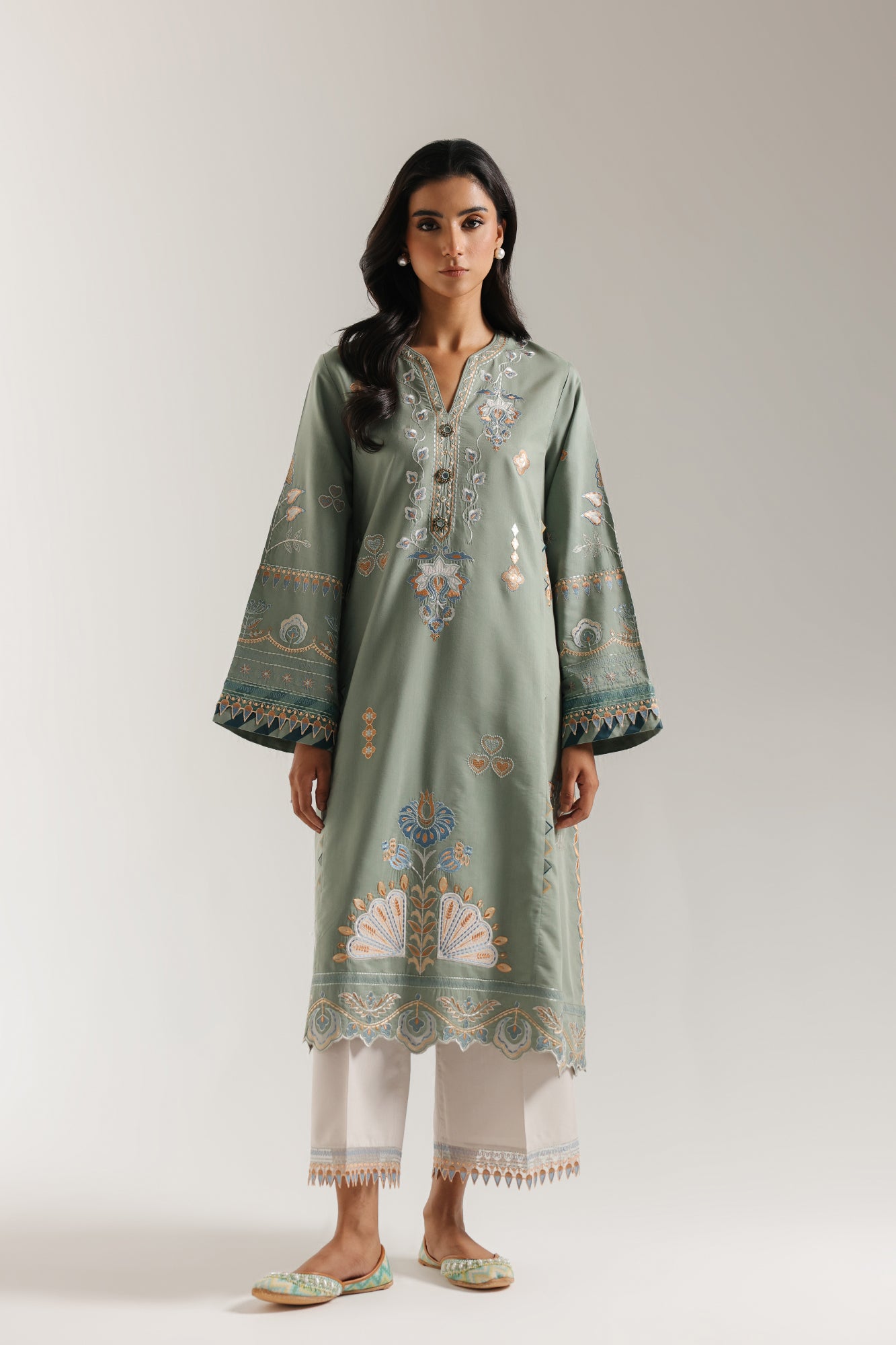 EMBROIDERED SUIT (E3663/103/714) - Image 2